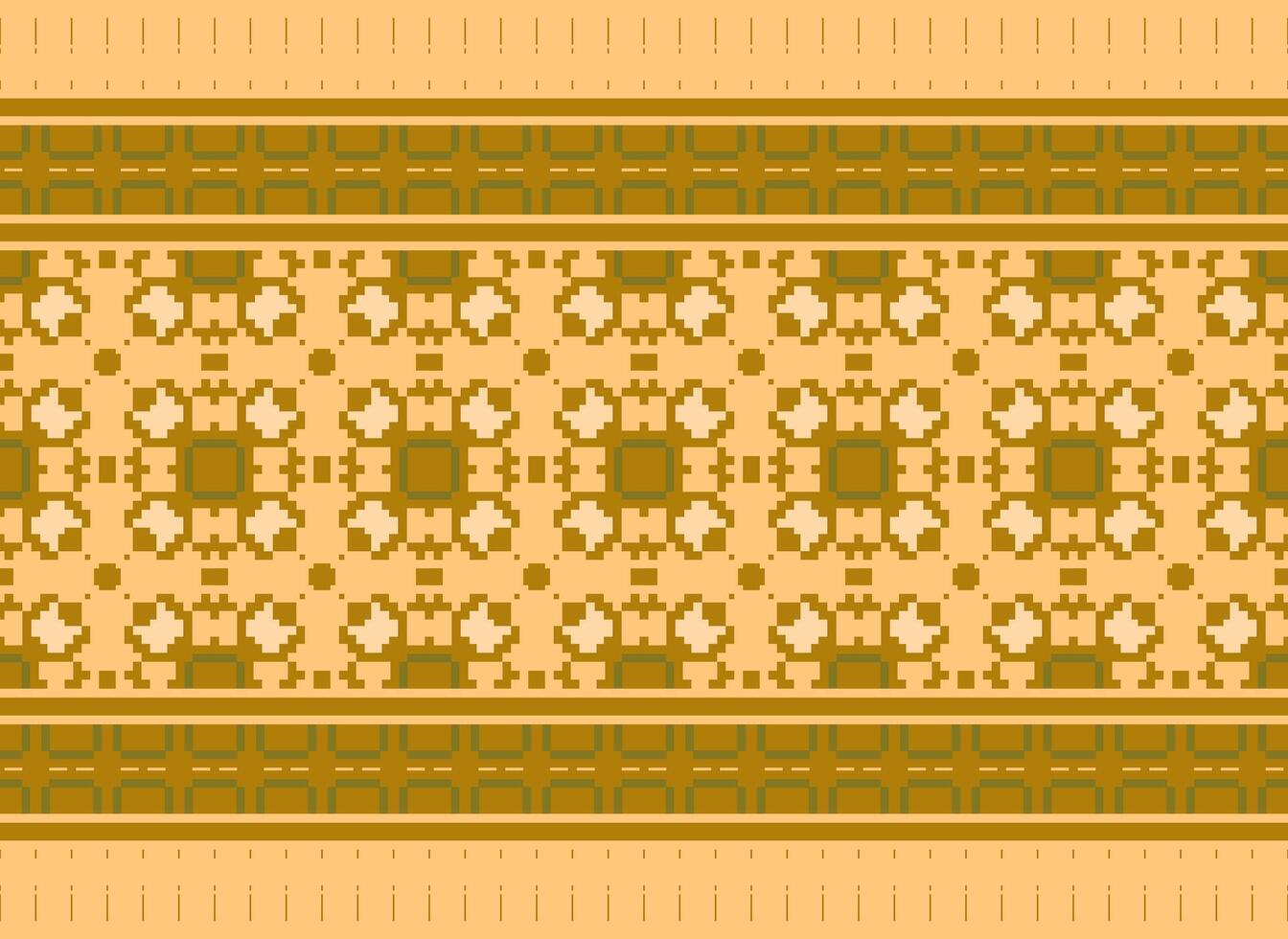 Cross Stitch pattern with Floral Designs. Traditional cross stitch needlework. Geometric Ethnic pattern, Embroidery, Textile ornamentation, fabric, Hand stitched pattern, Cultural stitching pixel art. vector