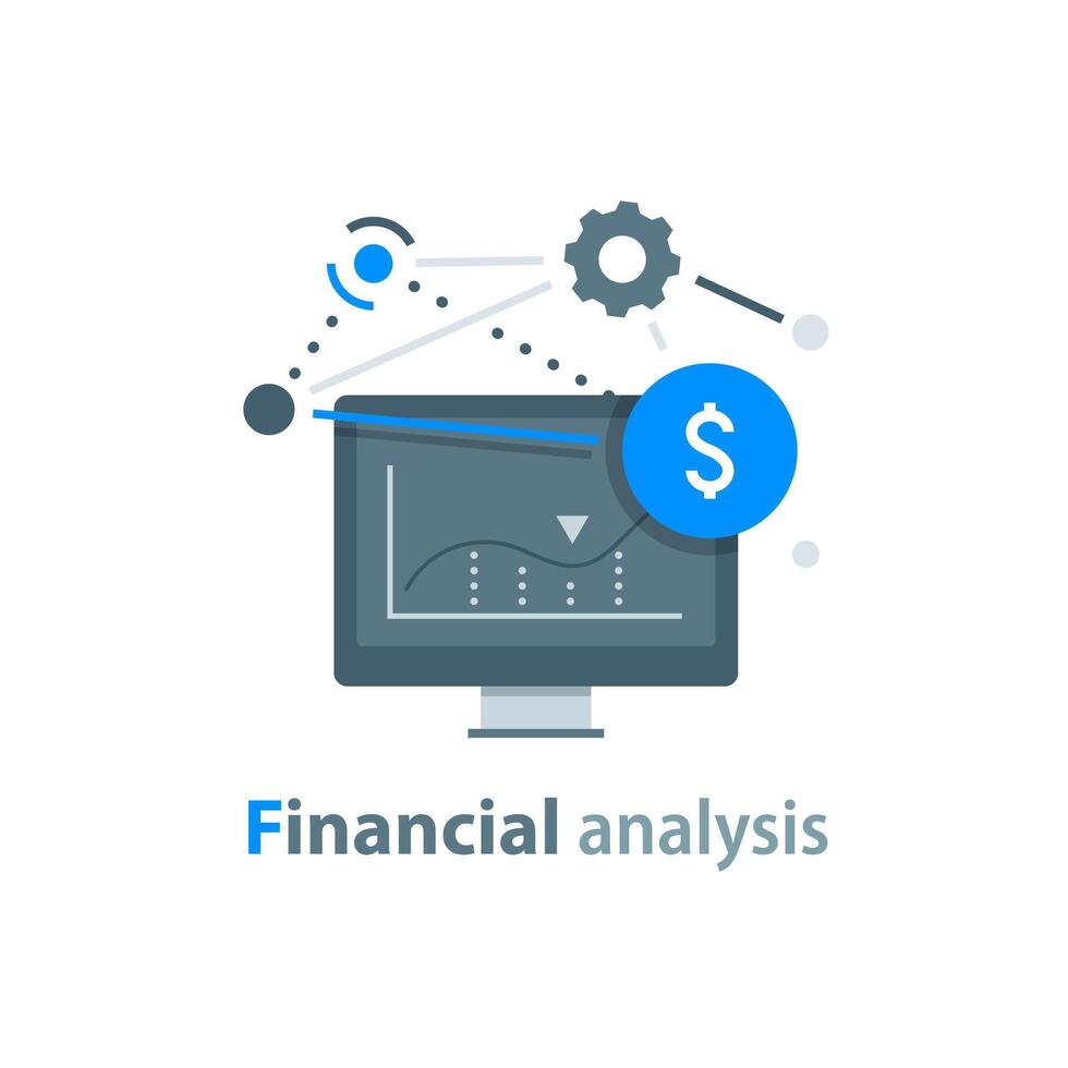 Income increase,budget balance, fund raising, long term increment,financial strategy, high return on investment vector