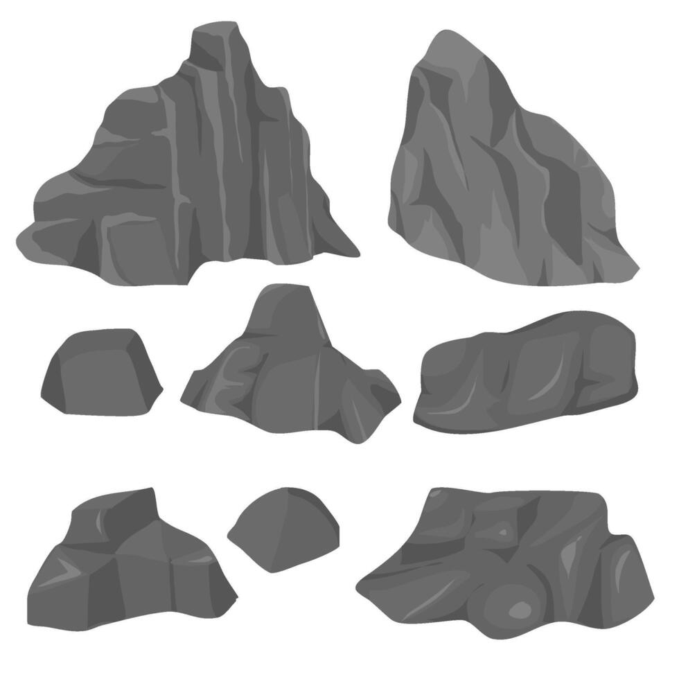 vector set of rock