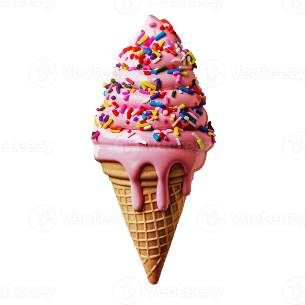 AI generated Sticker of a Ice Cream On a Transparent Background - Ai Generated png