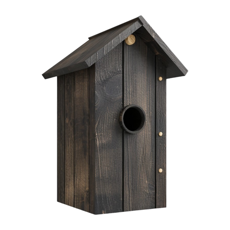 AI generated 3D Rendering of a Sparrow Wooden Small House on Transparent Background - Ai Generated png