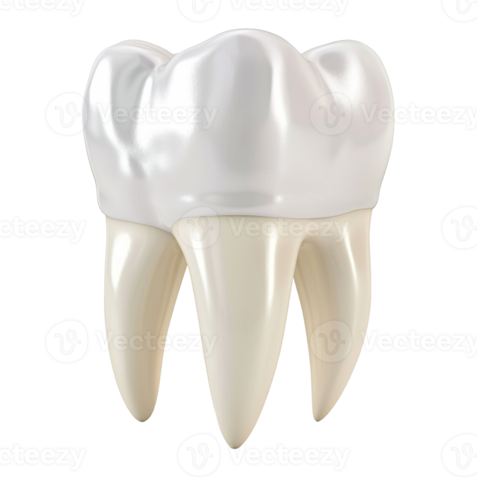 ai generato 3d interpretazione di un' dentale umano denti su trasparente sfondo - ai generato png