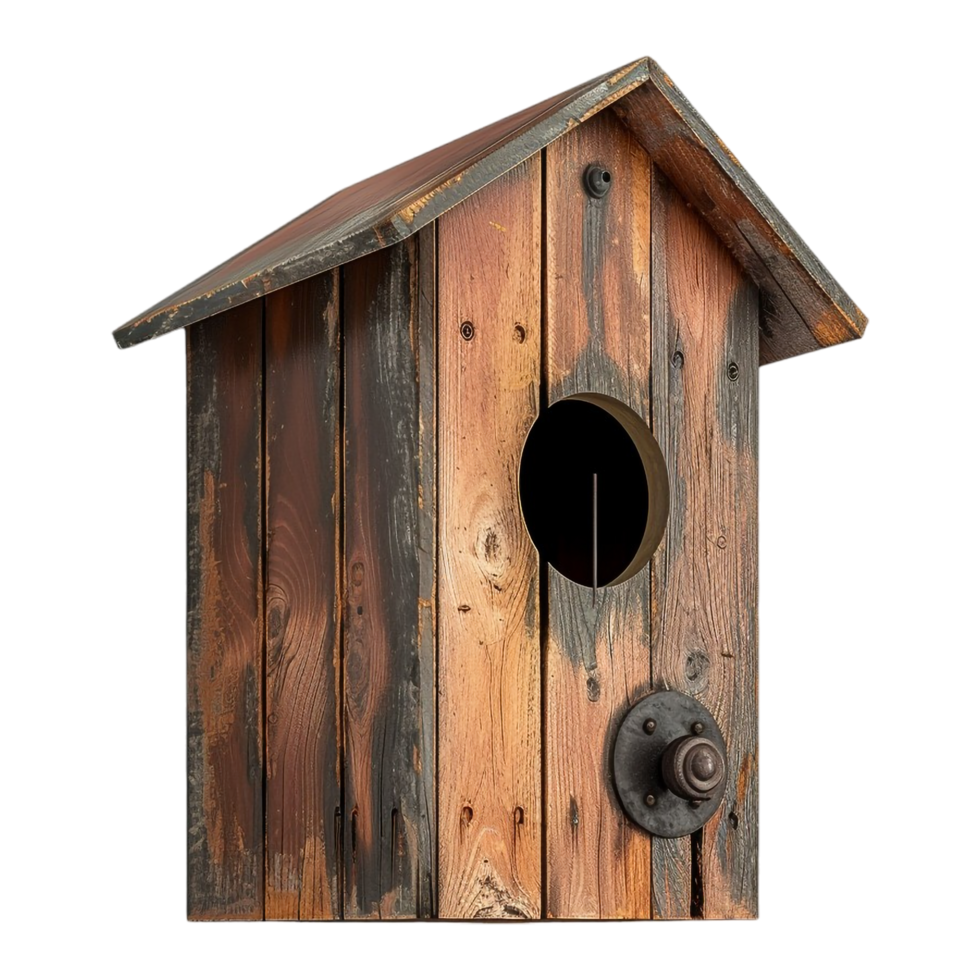 AI generated 3D Rendering of a Sparrow Wooden Small House on Transparent Background - Ai Generated png