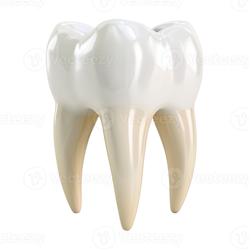 ai gerado 3d Renderização do uma dental humano dentes em transparente fundo - ai gerado png