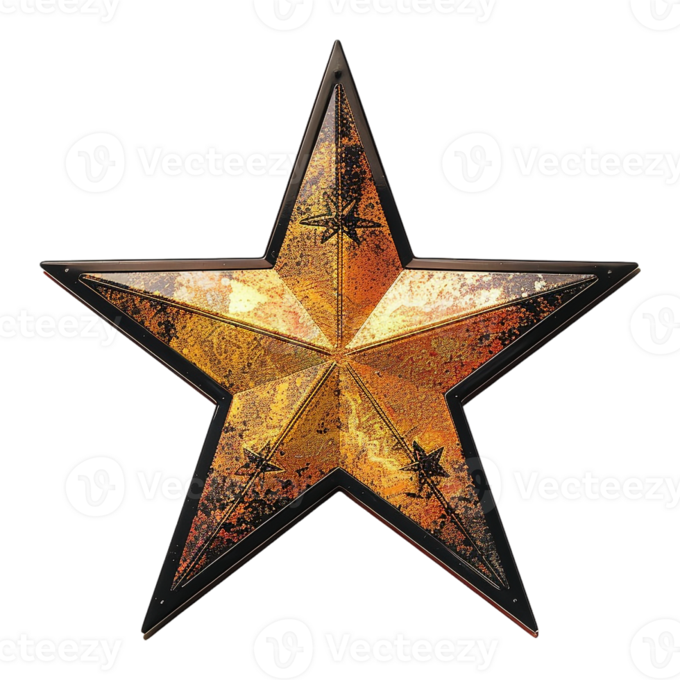 AI generated Sticker of a Star On a Transparent Background - Ai Generated png