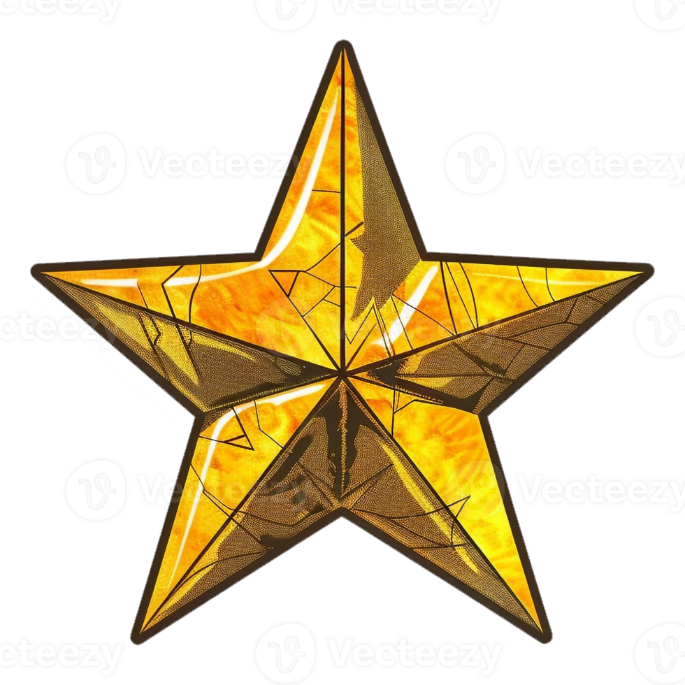 AI generated Sticker of a Star On a Transparent Background - Ai Generated png