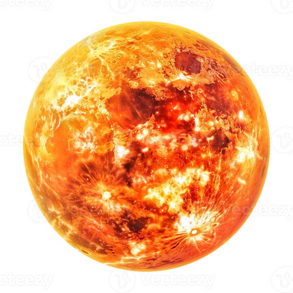 AI generated Sticker of a Sun On a Transparent Background - Ai Generated png