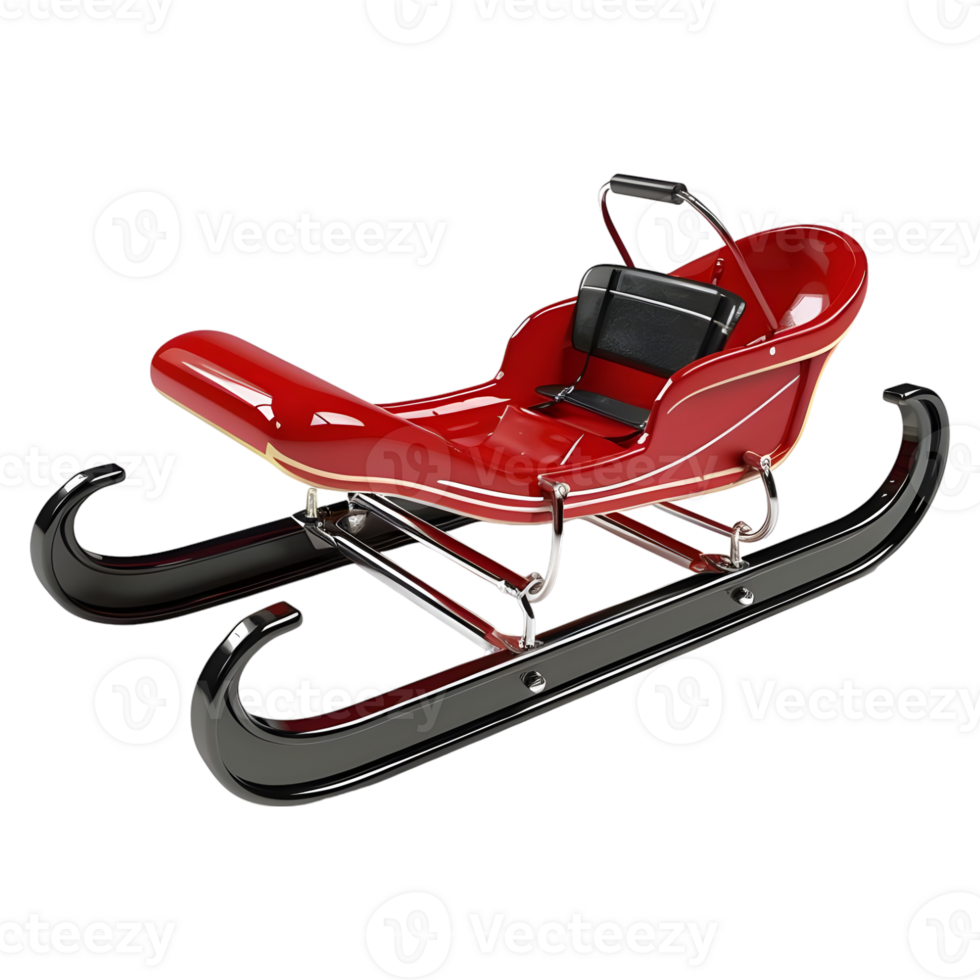 AI generated 3D Rendering of a Sledge on Transparent Background - Ai Generated png