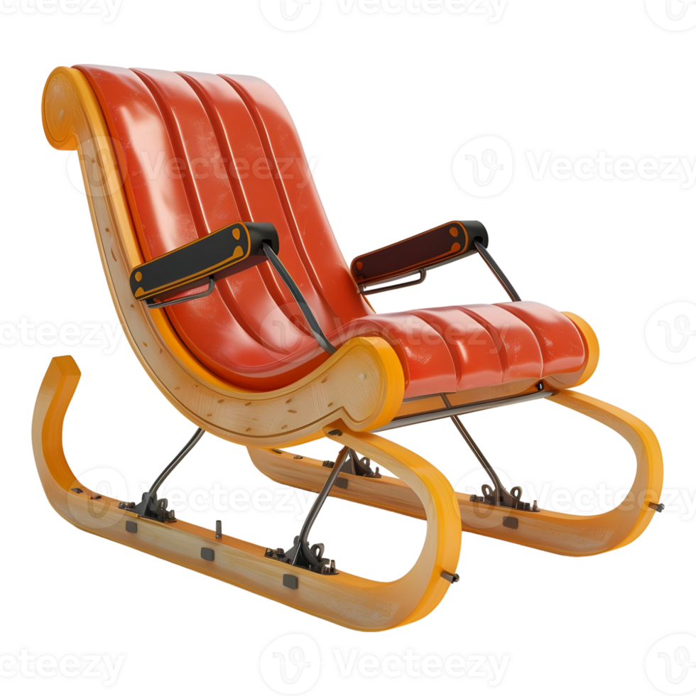 AI generated 3D Rendering of a Sledge on Transparent Background - Ai Generated png