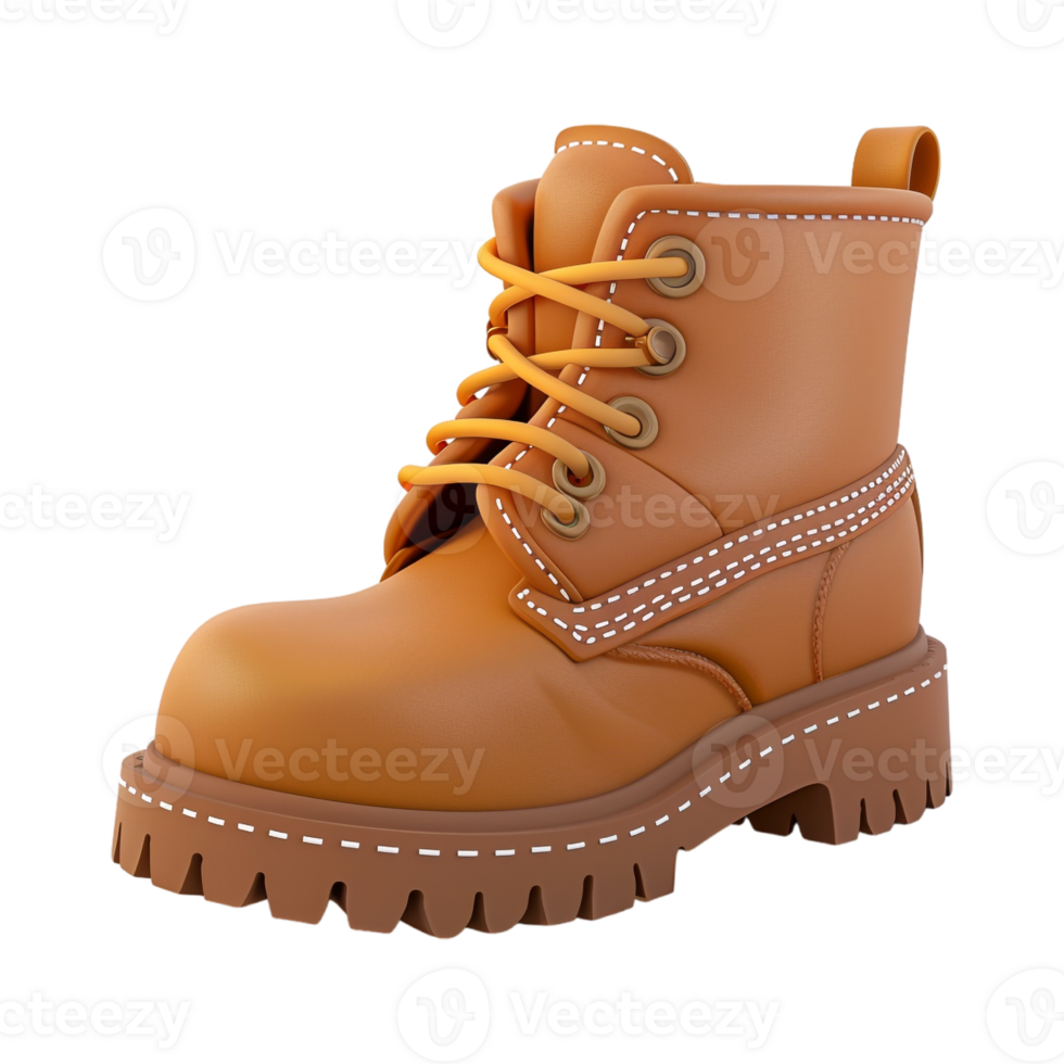 AI generated 3D Rendering of a Leather Hard Shoes on Transparent Background - Ai Generated png