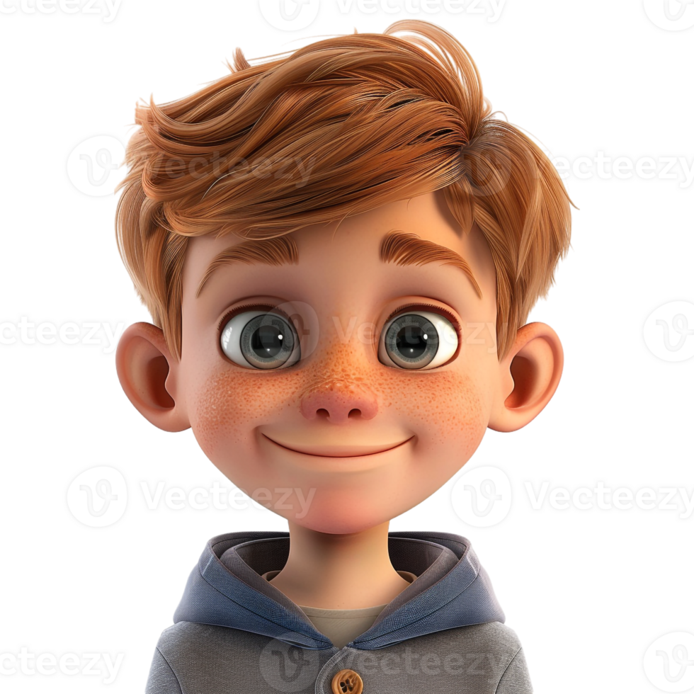 AI generated 3D Rendering of a Toddler Boy Standing and Smiling on Transparent Background - Ai Generated png