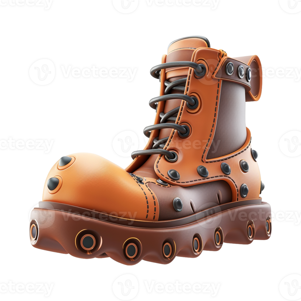 AI generated 3D Rendering of a Leather Hard Shoes on Transparent Background - Ai Generated png