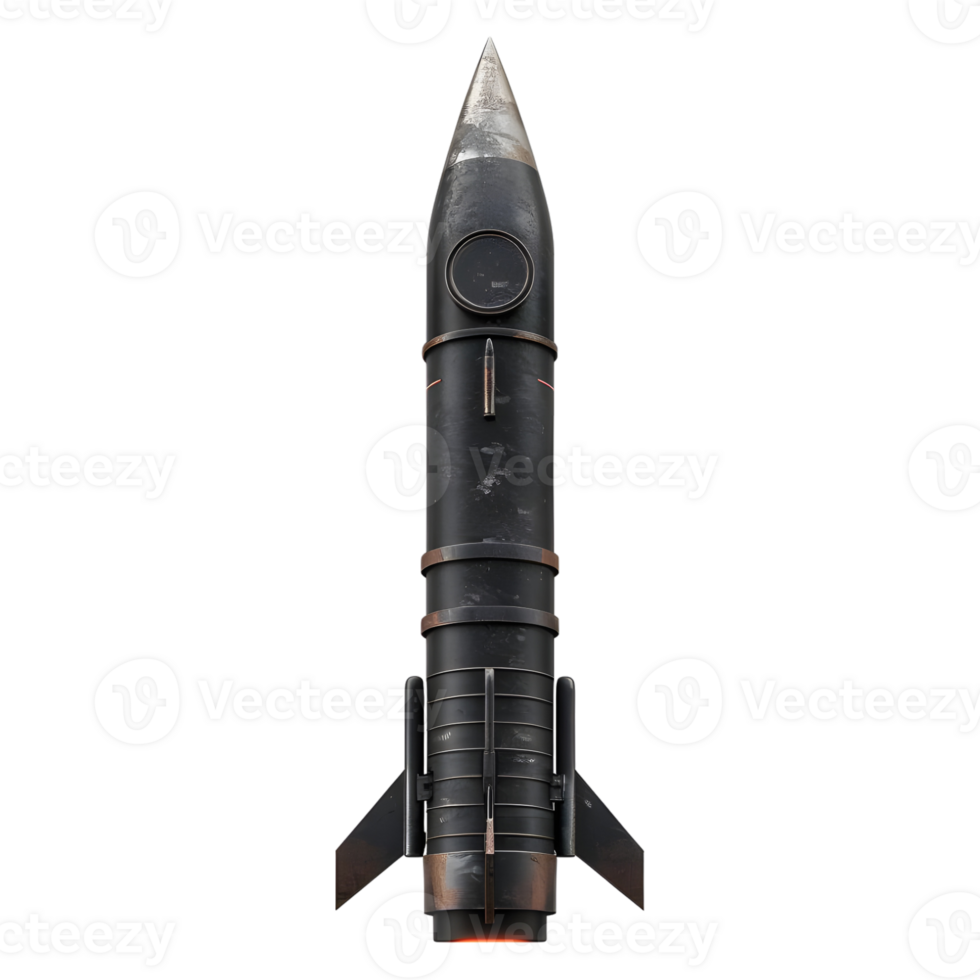 AI generated 3D Rendering of a Atomic Missile on Transparent Background - Ai Generated png
