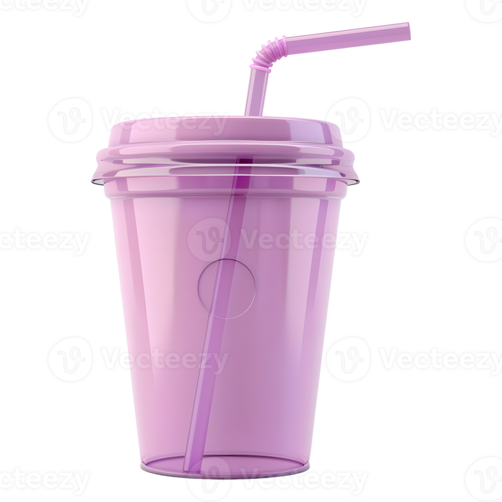 AI generated 3D Rendering of a Empty Portable Juice Glass on Transparent Background - Ai Generated png