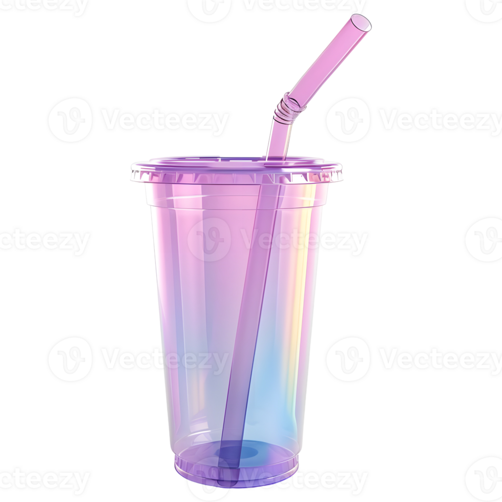 AI generated 3D Rendering of a Empty Portable Juice Glass on Transparent Background - Ai Generated png