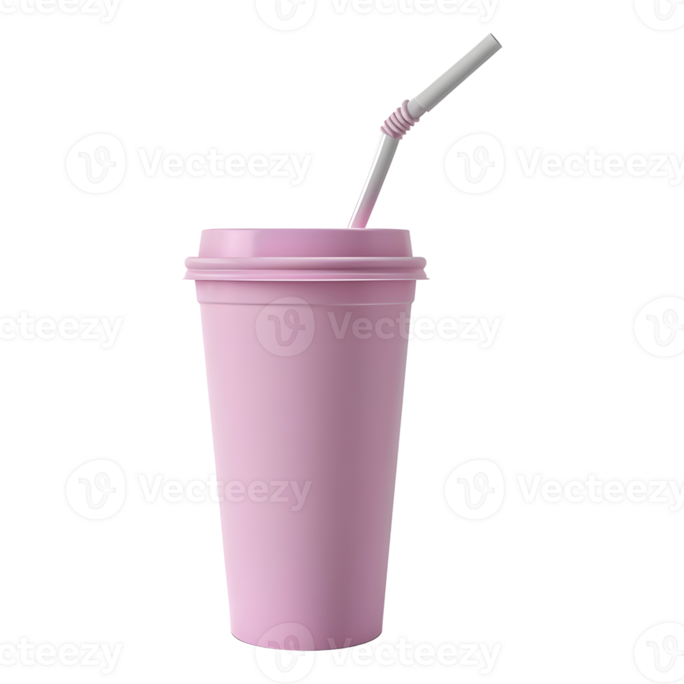 AI generated 3D Rendering of a Empty Portable Juice Glass on Transparent Background - Ai Generated png