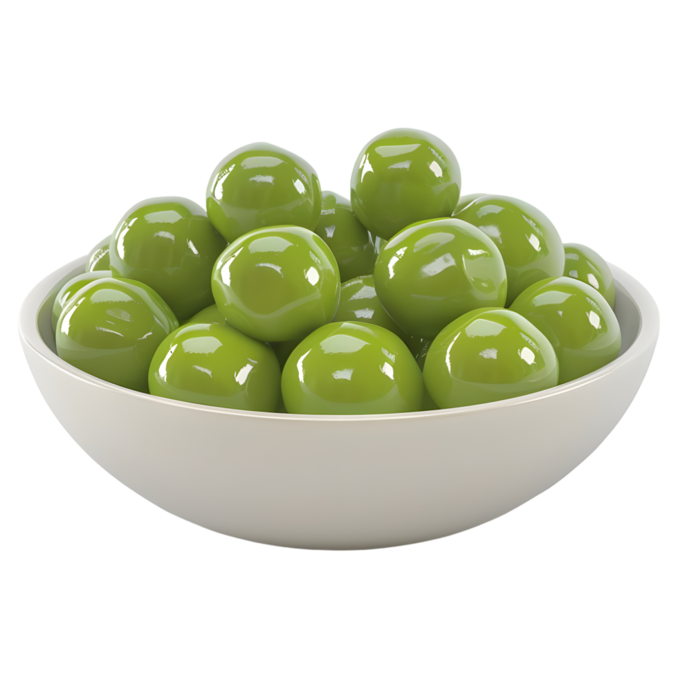 AI generated 3D Rendering of a Green Peas on Transparent Background - Ai Generated png