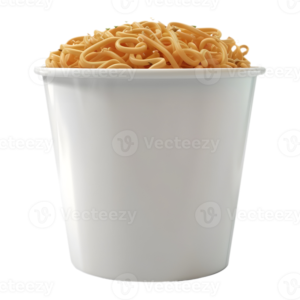 AI generated 3D Rendering of a Noodles in a Bowl on Transparent Background - Ai Generated png