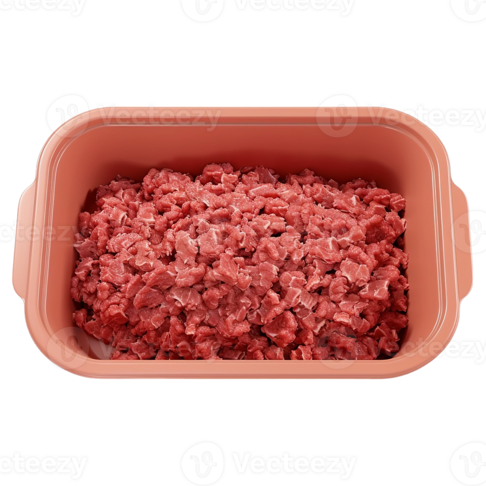 AI generated 3D Rendering of a Raw Beef Grind Meat on Transparent Background - Ai Generated png