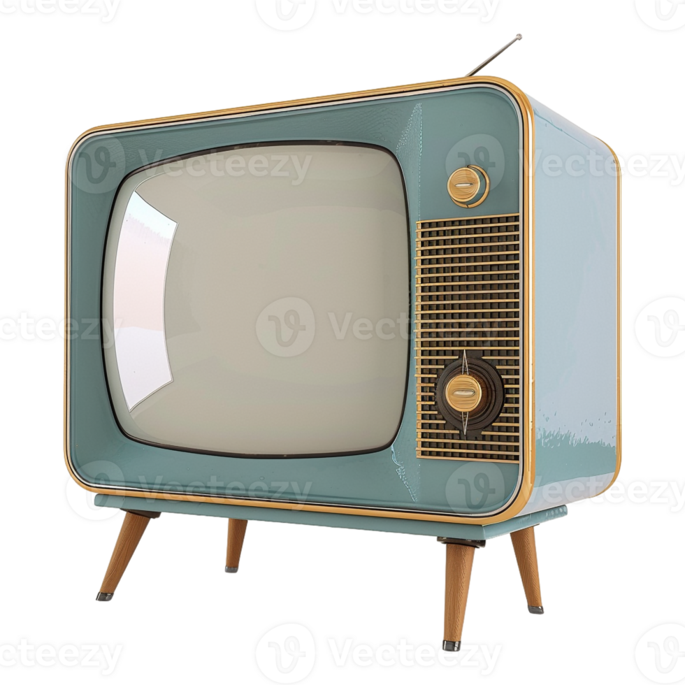 AI generated 3D Rendering of a Vintage Television on Transparent Background - Ai Generated png