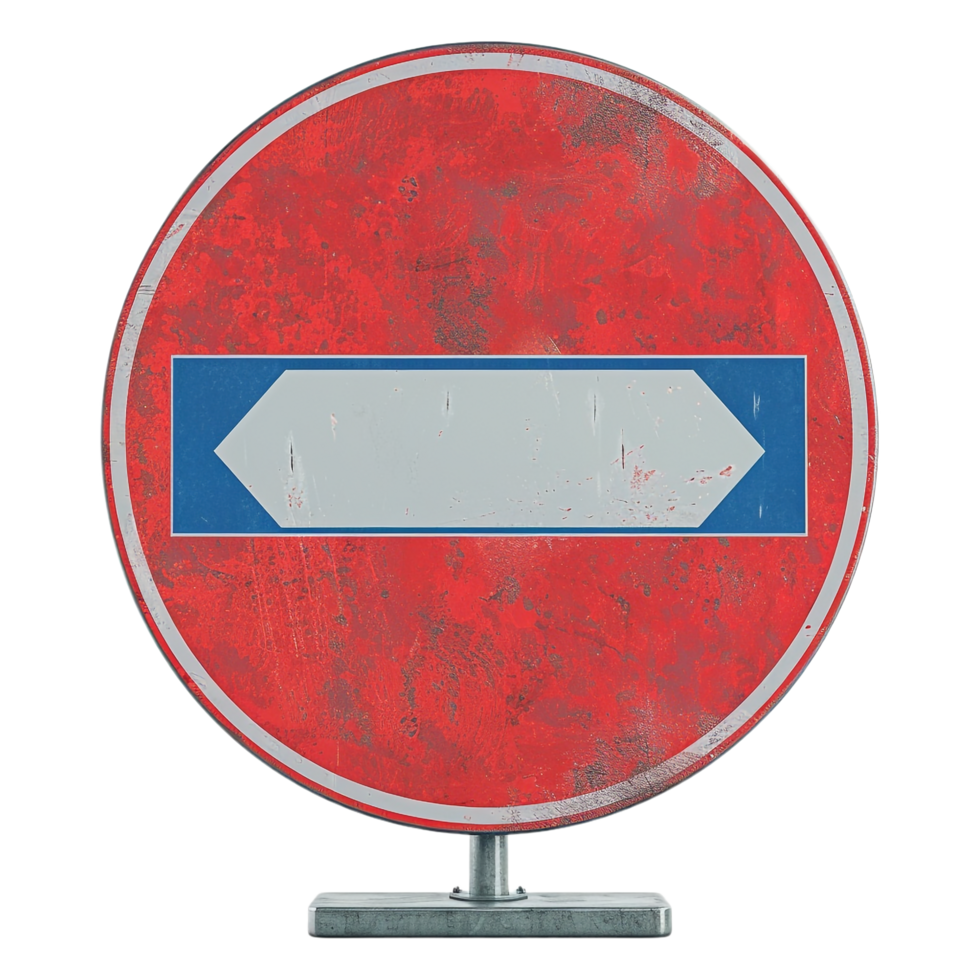 AI generated 3D Rendering of a Steel Road Sign Board on Transparent Background - Ai Generated png