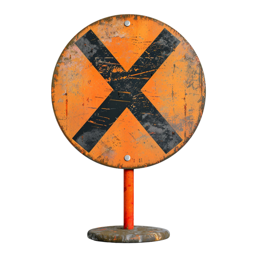 AI generated 3D Rendering of a Steel Road Sign Board on Transparent Background - Ai Generated png
