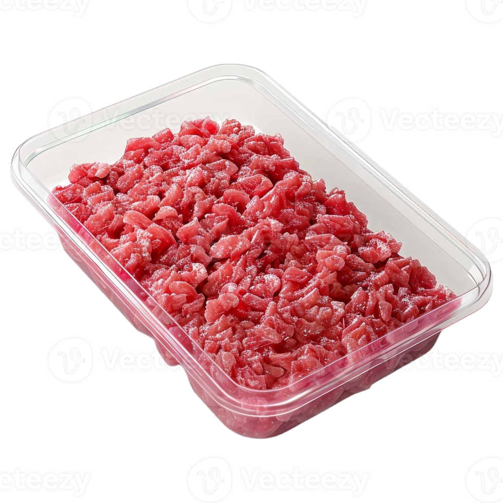 AI generated 3D Rendering of a Raw Beef Grind Meat on Transparent Background - Ai Generated png