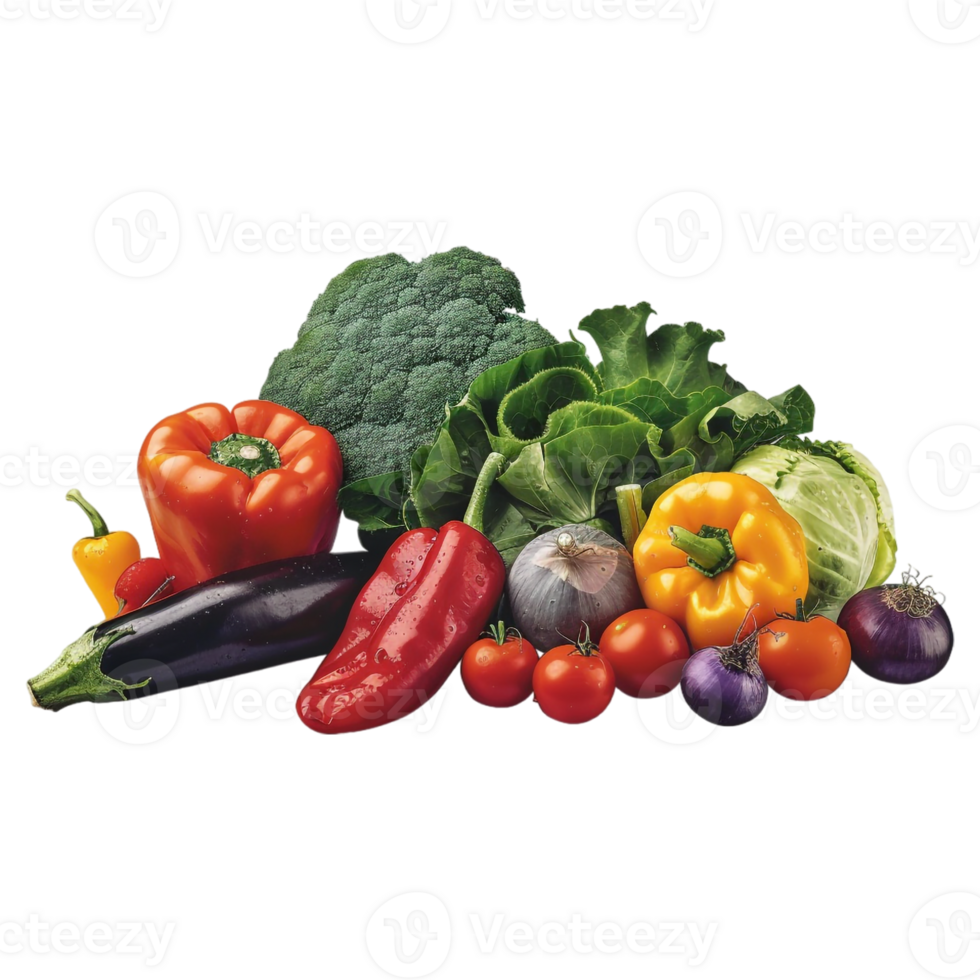 AI generated Sticker of a Mix Vegetables On a Transparent Background - Ai Generated png