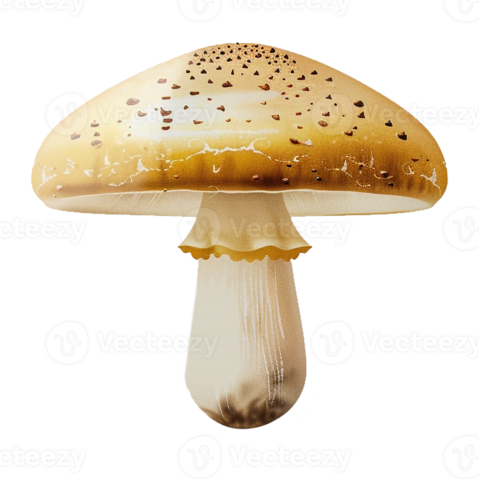 AI generated Sticker of a Mushroom Plant On a Transparent Background - Ai Generated png