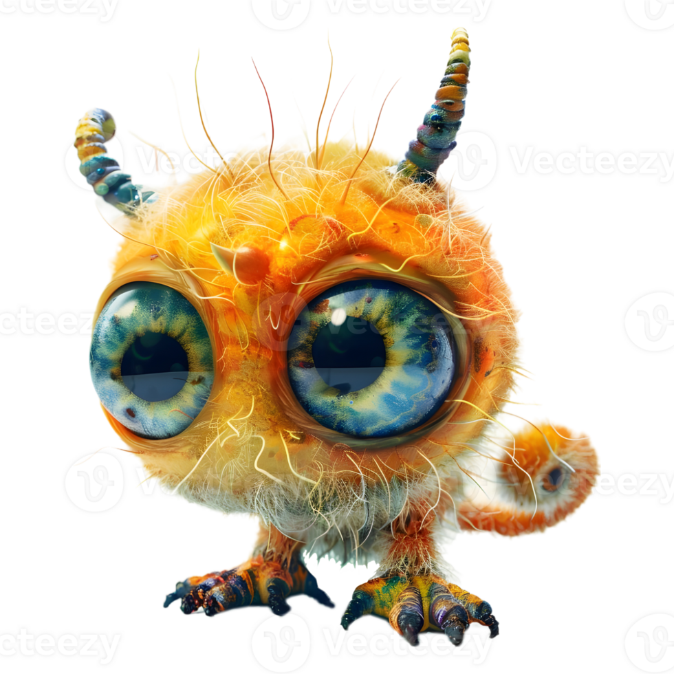 AI generated 3D Rendering of a Horror Cartoon Character on Transparent Background - Ai Generated png