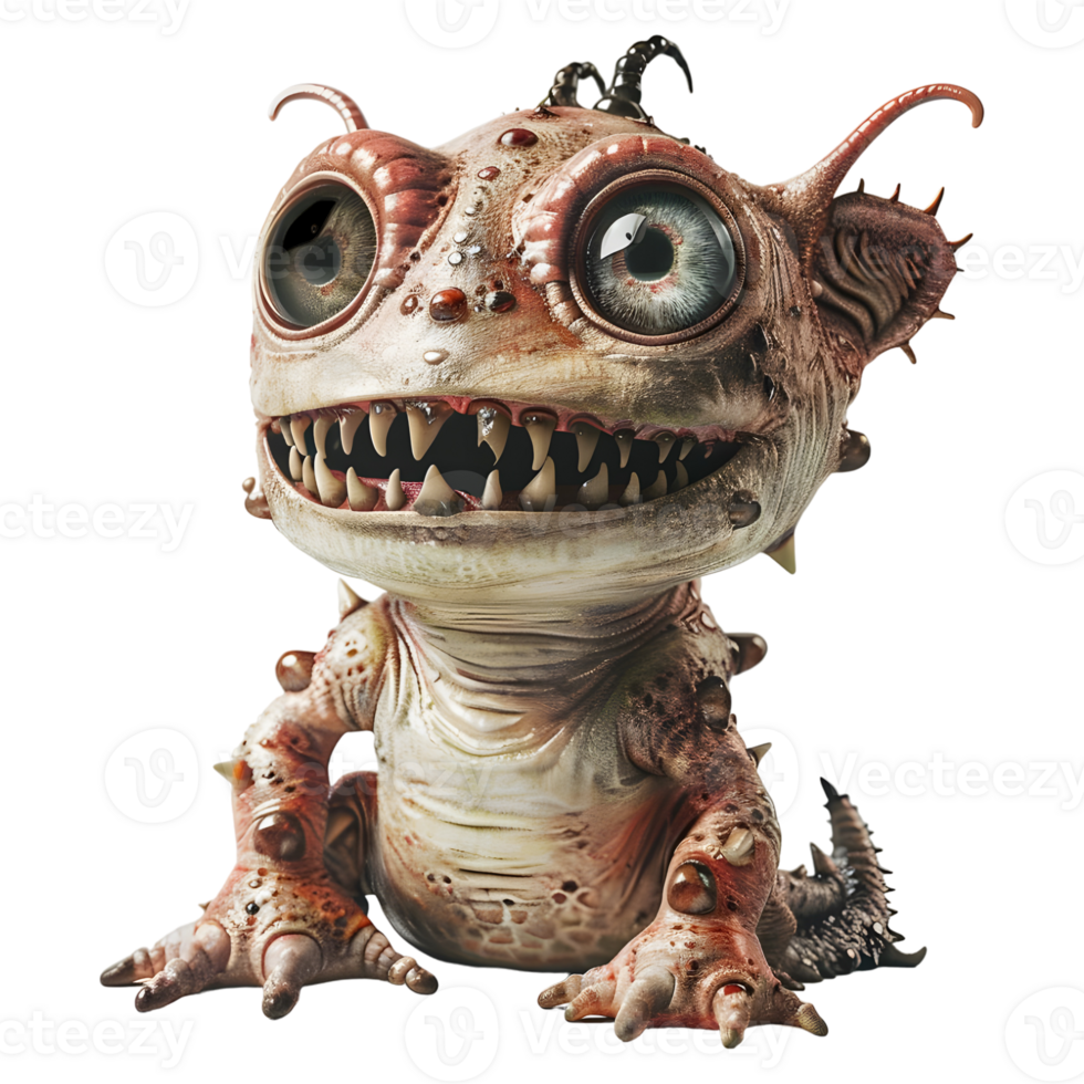 AI generated 3D Rendering of a Horror Cartoon Character on Transparent Background - Ai Generated png
