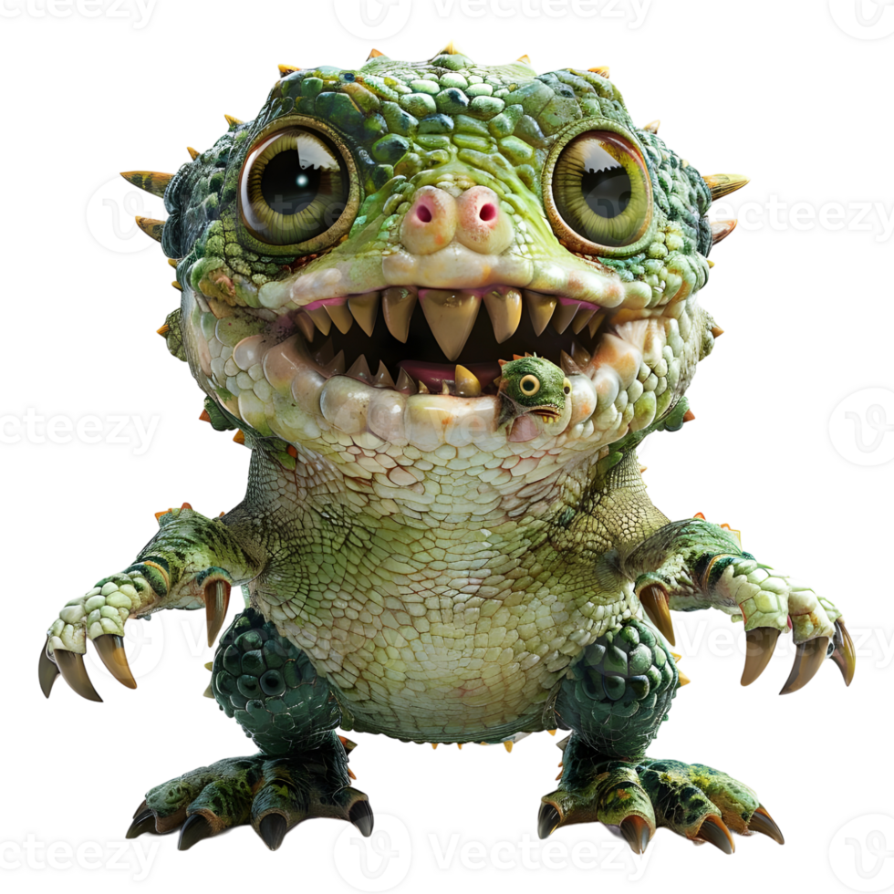 AI generated 3D Rendering of a Horror Cartoon Character on Transparent Background - Ai Generated png