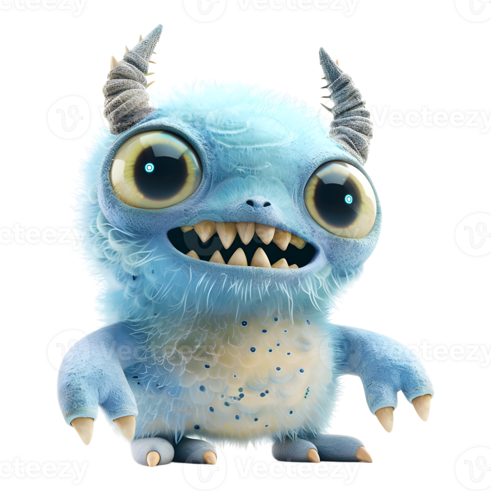 AI generated 3D Rendering of a Horror Cartoon Character on Transparent Background - Ai Generated png