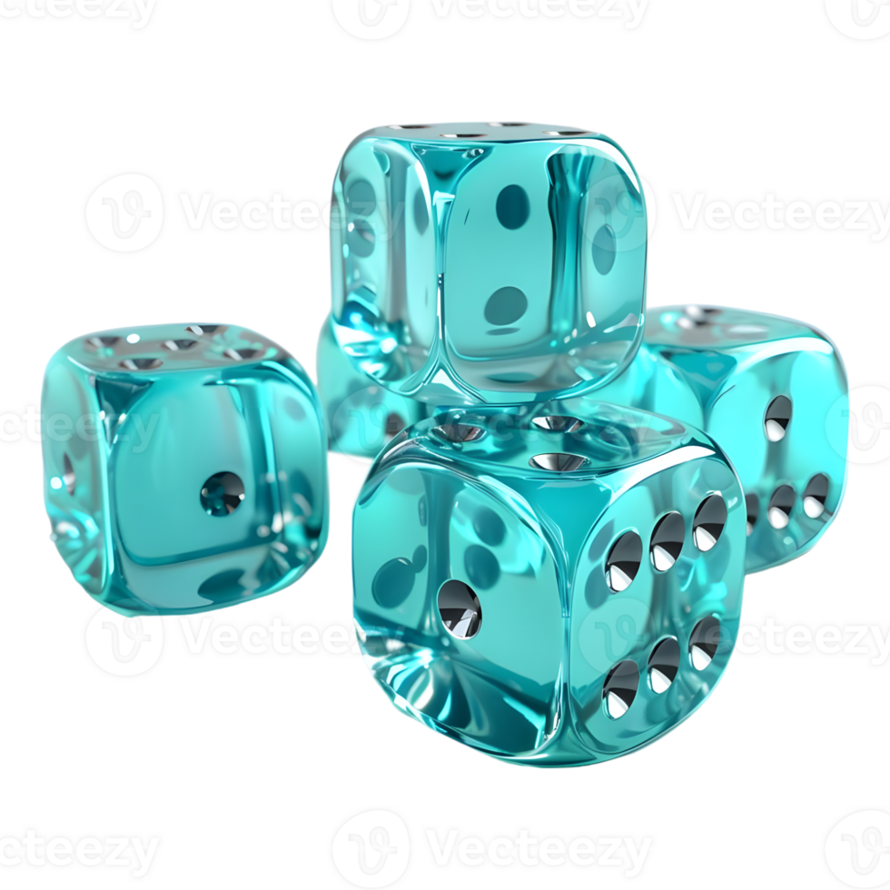 AI generated 3D Rendering of a Ludo Dice on Transparent Background - Ai Generated png