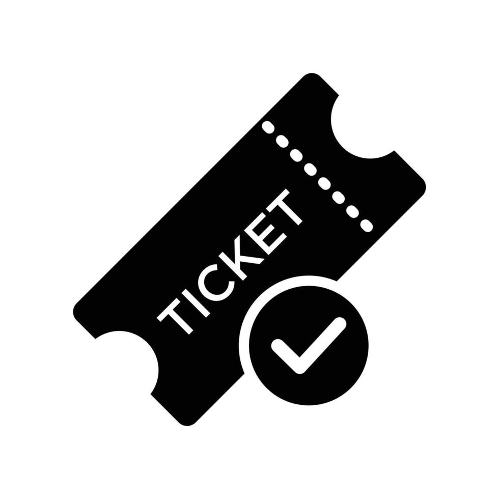 ticket icon vector design template in white background