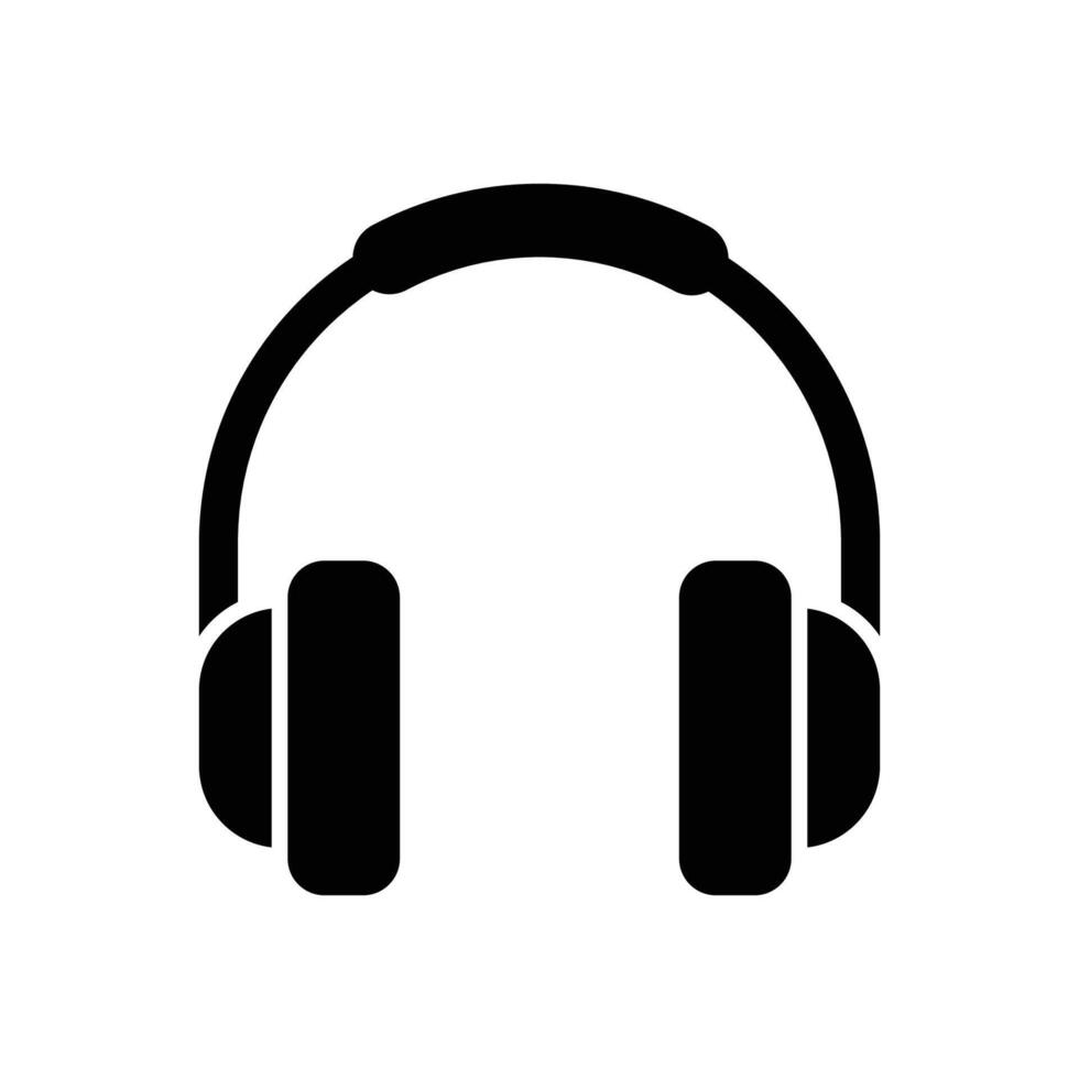 headphone icon vector design template in white background