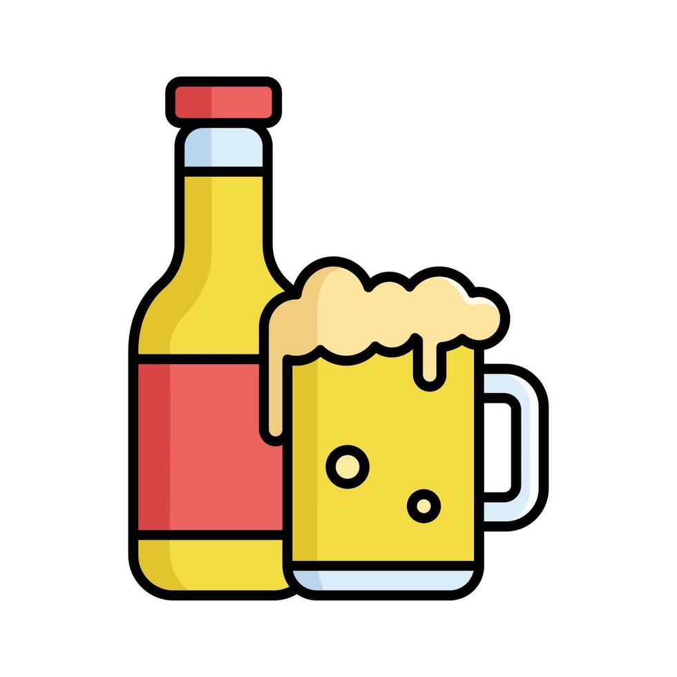 cerveza icono vector diseño modelo en blanco antecedentes