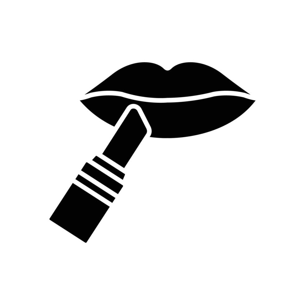 lipstick icon vector design template in white background