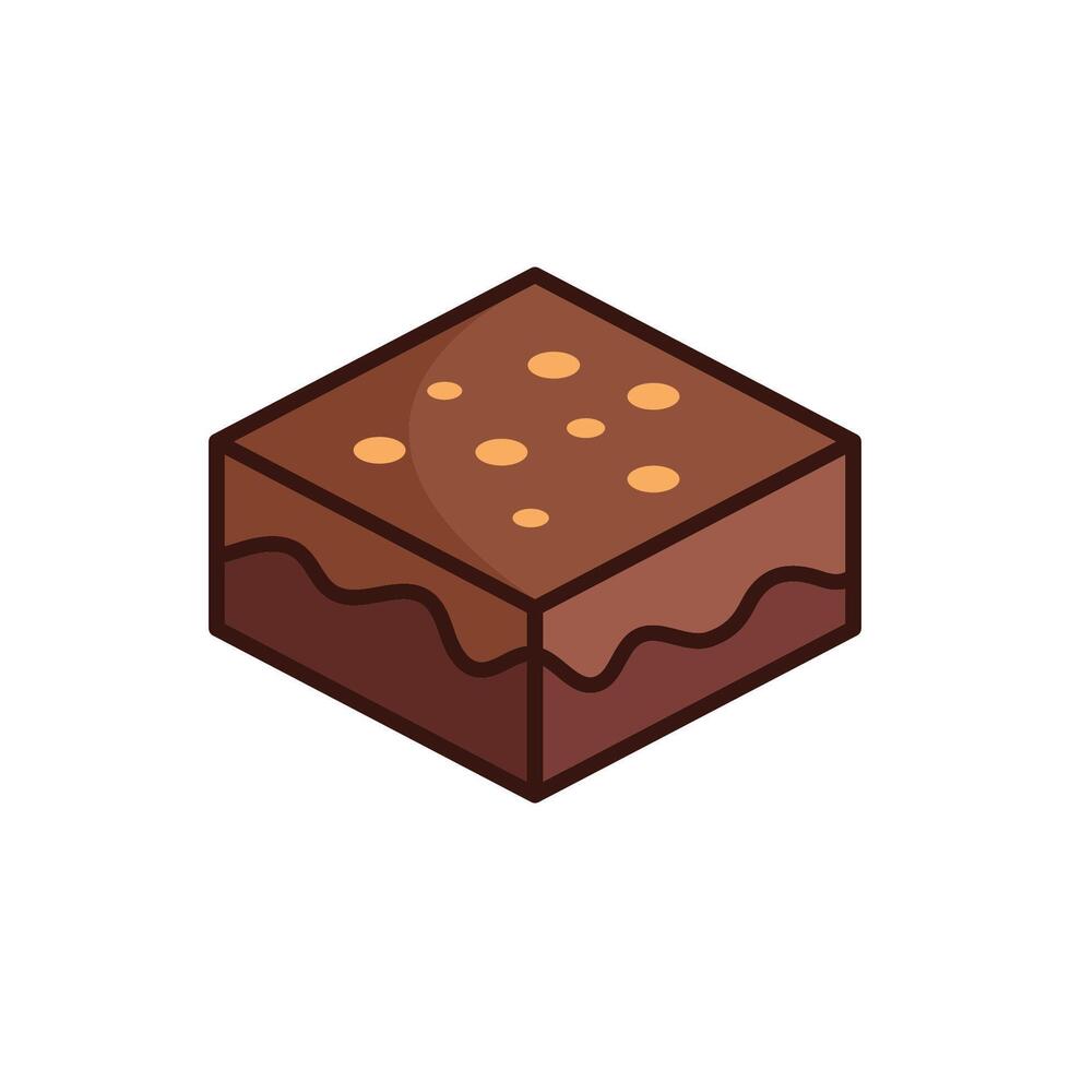 Brownies icono vector diseño modelo en blanco antecedentes