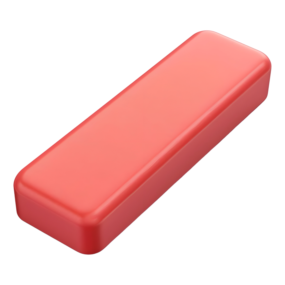 AI generated 3D Rendering of a Student Eraser on Transparent Background - Ai Generated png