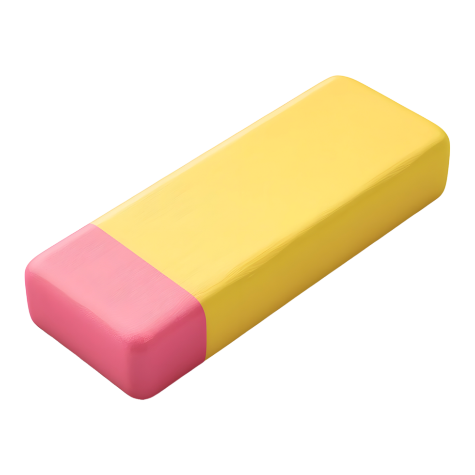 AI generated 3D Rendering of a Student Eraser on Transparent Background - Ai Generated png