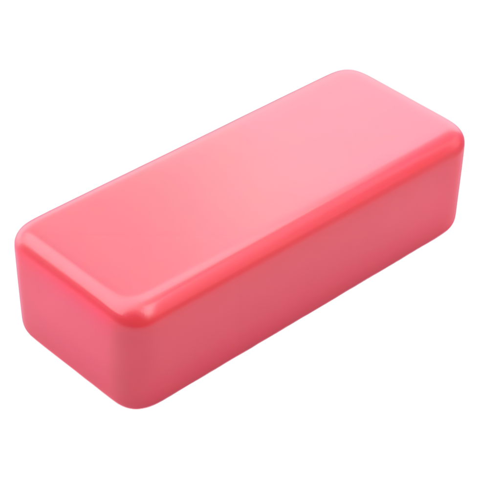 AI generated 3D Rendering of a Student Eraser on Transparent Background - Ai Generated png