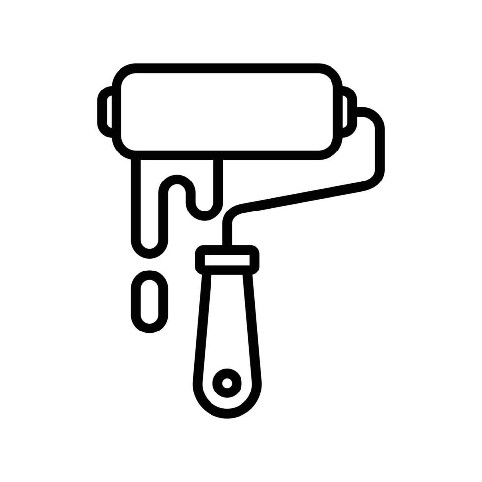 paint roller icon vector design template in white background