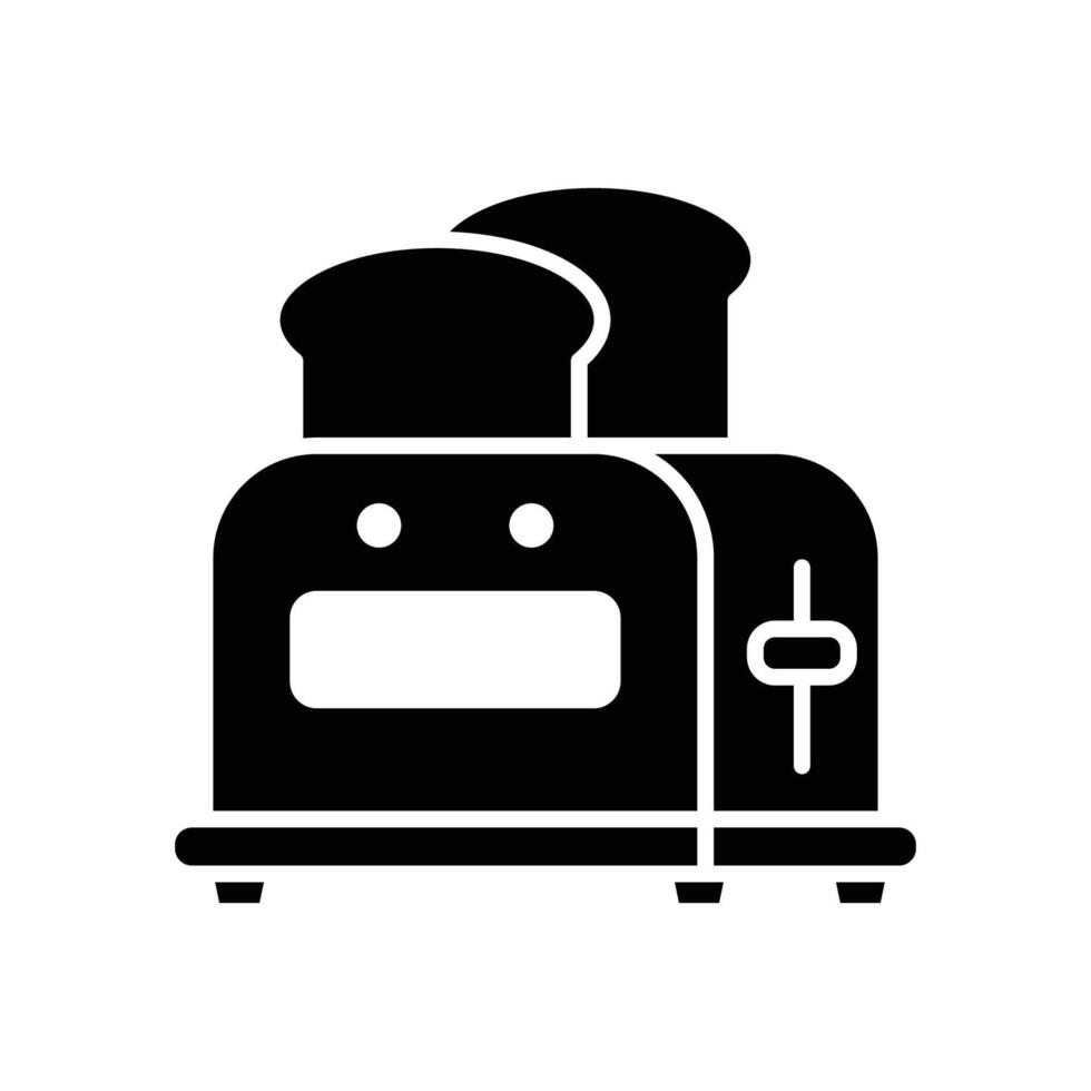 toaster icon vector design template in white background