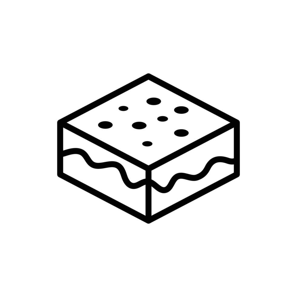 brownies icon vector design template in white background