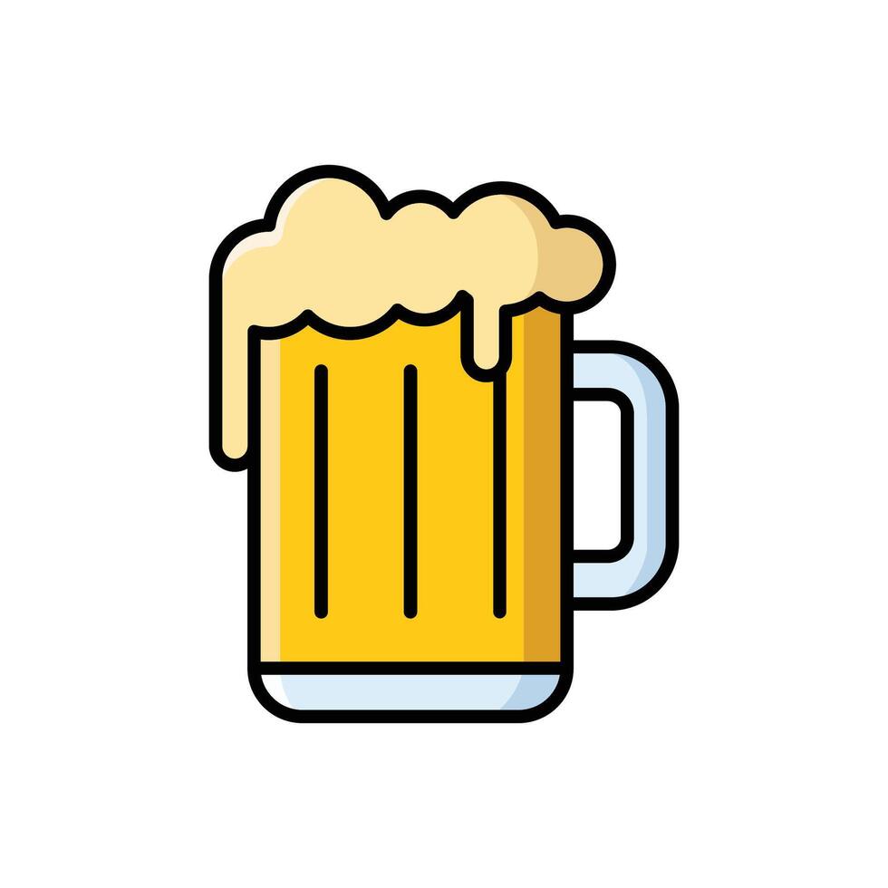 cerveza icono vector diseño modelo en blanco antecedentes