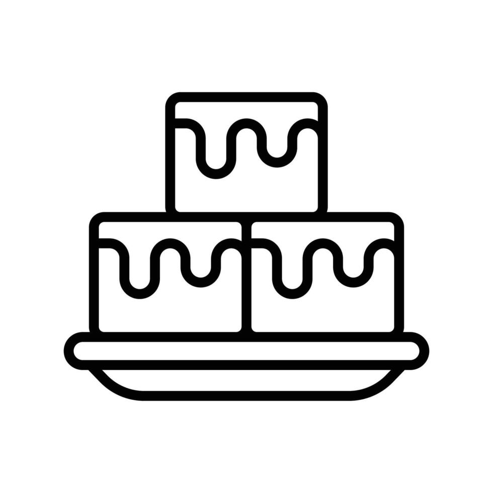 brownies icon vector design template in white background