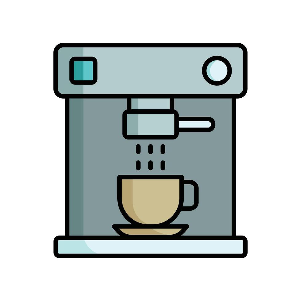 café fabricante icono vector diseño modelo en blanco antecedentes