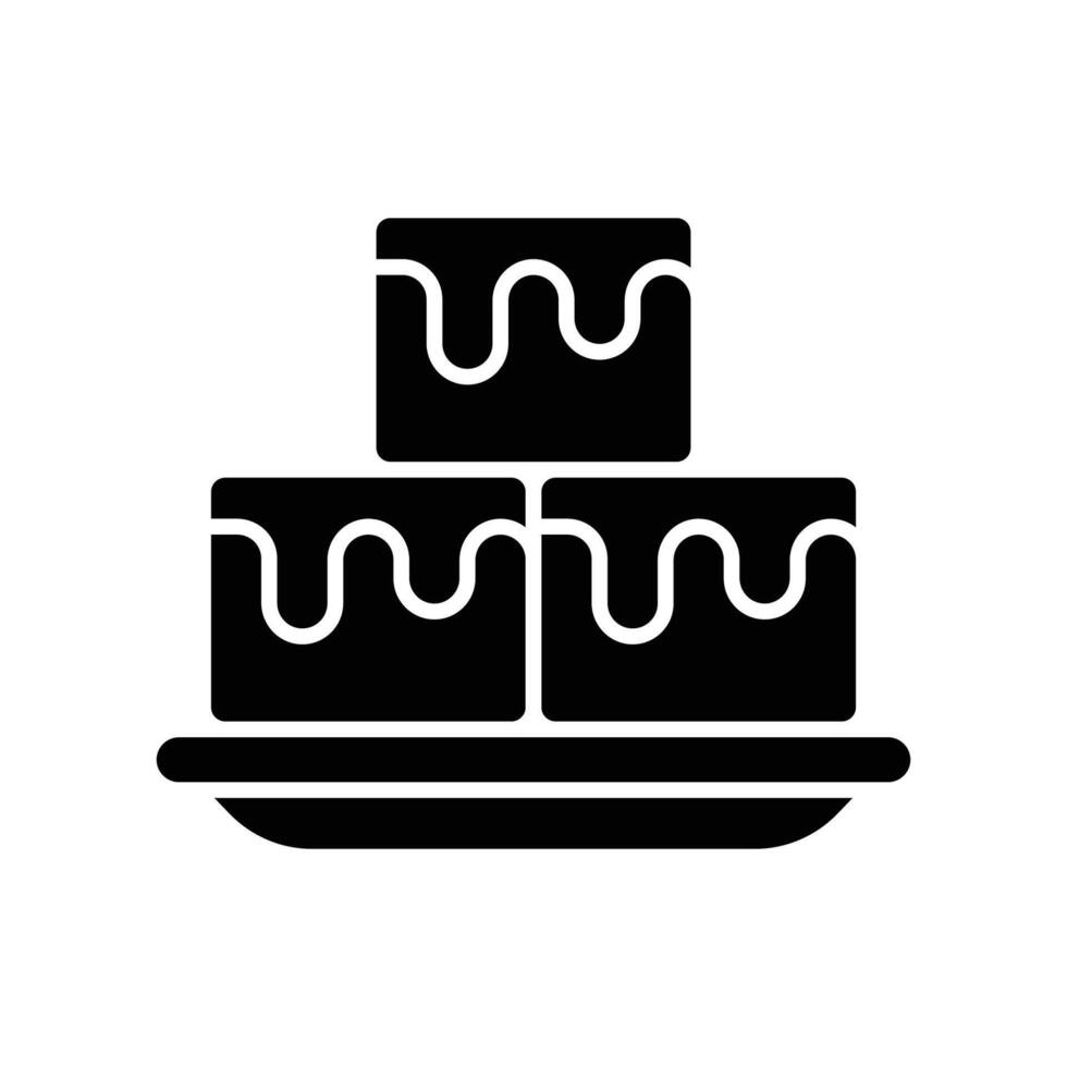 brownies icon vector design template in white background