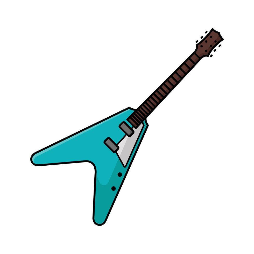 electric guitar icon vector design template in white background
